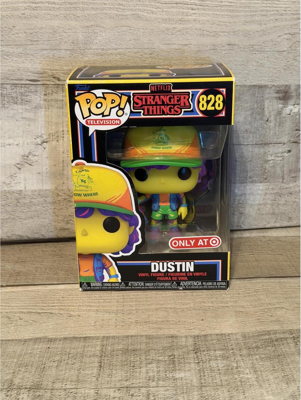 Funko Pop! Stranger Things Dustin #828 Black Light Target Exclusive